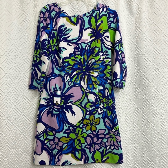 Lilly Pulitzer Charlene Dress Spectrum Blue Lilac Catwalk Dress Size Medium - Picture 1 of 6